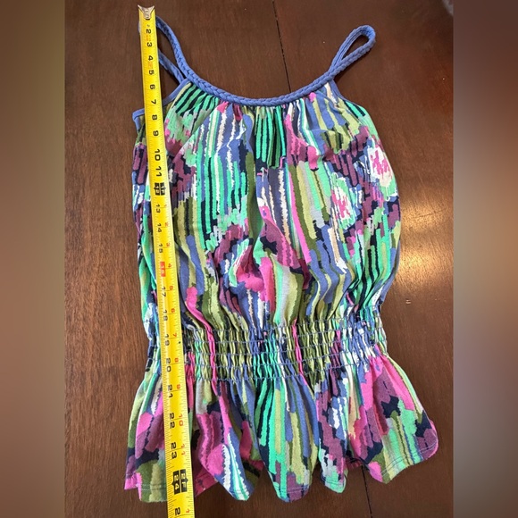 Xhilaration Boho Braided Strap Elastic Waist Multicolor  Relaxed Top Shirt - Picture 9 of 9